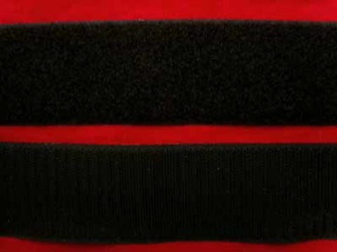 HL30 50mm Black Sew On Hook and Loop Fastening Tape - Ribbonmoon