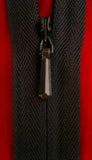 Z0160 20cm Very Dark Grey Closed End Concealed Zip - Ribbonmoon