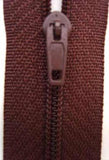 Z0696 25cm Pale Congo Brown Nylon Pin Lock No.3 Closed End Zip - Ribbonmoon