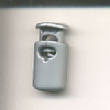 B12538 28mm Matt Lead Silver Coloured Plastic Spring Loaded Stop Toggle - Ribbonmoon