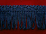 FT1887 35mm Pale Navy Looped Fringe on a Decorated Braid