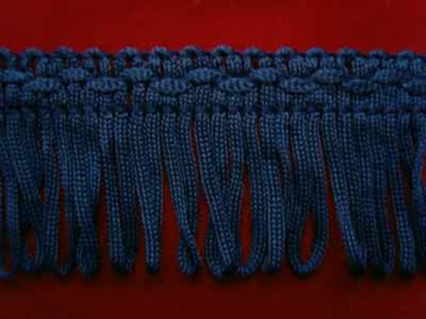 FT1887 35mm Pale Navy Looped Fringe on a Decorated Braid