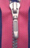 Z2440C 84cm Pink and Grey Plastic Teeth No.6 Open End Zips - Ribbonmoon