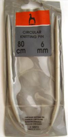 KP12 6mm x 80cm Circular Knitting Pin, Aluminium - Ribbonmoon