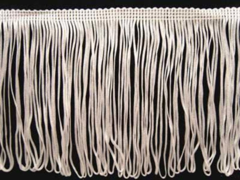 FT103 125mm White Looped Dress Fringe - Ribbonmoon