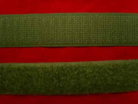 HL39 25mm Olive Green Sew on Hook and Loop Fastening Tape - Ribbonmoon