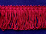 FT170 4cm Raspberry Dense Looped Dress Fringe - Ribbonmoon