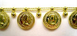 PT98 18mm Gold Coin Strung Trimming