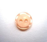 B11693 11mm Peach Iced Matt Centre 2 Hole Button - Ribbonmoon