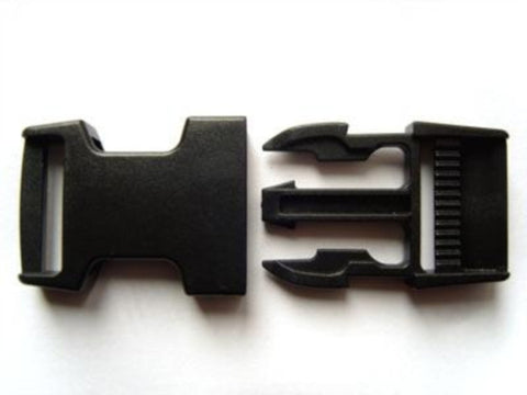 SIDEBUCKLE2 25mm Inside Width Black Plastic Delrin Side Release Buckle