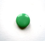 B9096 10mm Parakeet Green Glossy Button, Hole Built into the Back - Ribbonmoon