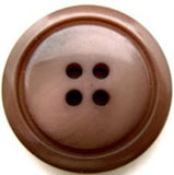B10768 25mm Tonal Rosy Brown Glossy 4 Hole Button - Ribbonmoon