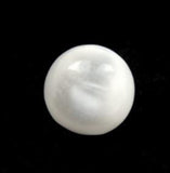 B12462 16mm Ice White Ball Button with a Hole Built into the Back - Ribbonmoon