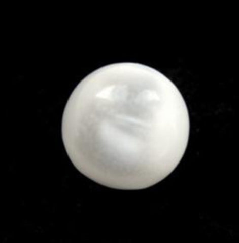 B12462 16mm Ice White Ball Button with a Hole Built into the Back - Ribbonmoon