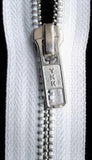 Z4777 30cm YKK White Metal Teeth No.5 Open End Zip - Ribbonmoon