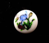 B15140 14mm Flowery Design Childrens Shank Picture Button - Ribbonmoon