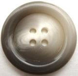 B12603 25mm Horn Effect Tonal Grey Gloss 4 Hole Button - Ribbonmoon