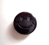 B12770 14mm Navy Smiley Face Design Novelty Shank Button - Ribbonmoon