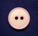 B4702 15mm Pale Tea Rose Pink Matt Centre 2 Hole Button - Ribbonmoon
