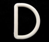 D-RING-04 White 23mm Inside Width, Plastic