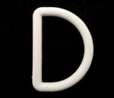 D RING 4 White 25mm Inside Width, Plastic
