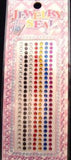 STICKJEWEL37 3mm Assorted Colour Self Adhesive Diamonte Rhinestones - Ribbonmoon