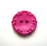 B9412 14mm Fuchsia Pink 2 Hole Button - Ribbonmoon
