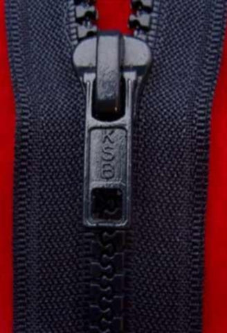 Z0732 51cm Navy Chunky Plastic Teeth No.6 Open End Zip - Ribbonmoon