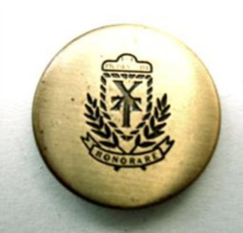 B6604 20mm Light Bronze Metal Blazer Shank Button, Coat of Arms Design - Ribbonmoon