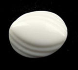 B11032 20mm White Oval Glossy Shank Button - Ribbonmoon