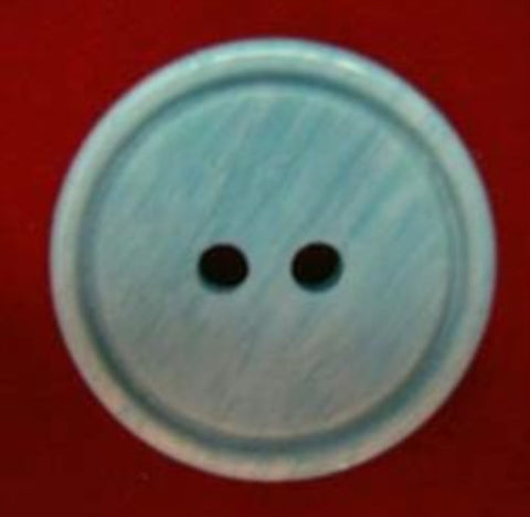 B18009 20mm Frosted Turquoise Blue Gloss Polyester 2 Hole Button
