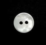 B16139 12mm Pearlised White Shimmery 2 Hole Button - Ribbonmoon