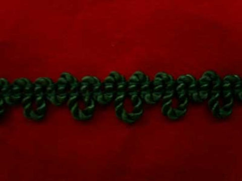 BLOOP03 12mm Forest Green Viscose Bridal or Button Looping - Ribbonmoon
