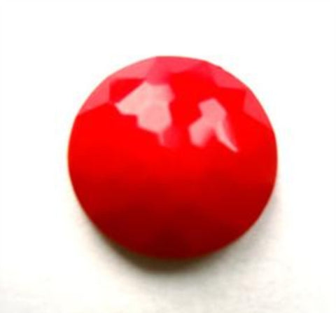 B11589 17mm Red Domed Honeycomb Shank Button - Ribbonmoon