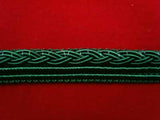 FT1413 11mm Hunter Green Corded Braid - Ribbonmoon