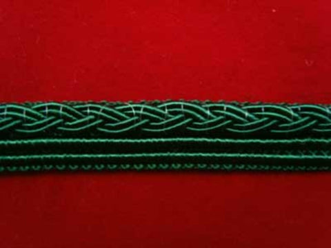 FT1413 11mm Hunter Green Corded Braid - Ribbonmoon