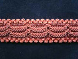 FT1072 19mm Coral and Dusky Pink Braid Trimming - Ribbonmoon