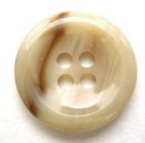 B5715 19mm Ivory Aaran High Gloss 4 Hole Button - Ribbonmoon