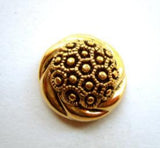B9687 17mm Anti Gold Gilded Poly Textured Shank Button - Ribbonmoon