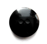 B17069 18mm Black High Gloss 2 Hole Button - Ribbonmoon