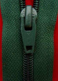 Z0690 YKK 25.5cm Forest Green Nylon No.5 Open End Zip - Ribbonmoon