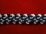 FT1036 12mm Rich Navy and White Soft Braid Trim - Ribbonmoon
