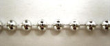 PT120 4mm Metallic Silver Strung Pearl / Bead String Trimming - Ribbonmoon
