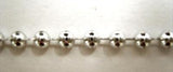 PT120 4mm Metallic Silver Strung Pearl / Bead String Trimming - Ribbonmoon