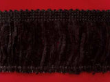 FT158 5cm Black Cut Chenille Fringe - Ribbonmoon