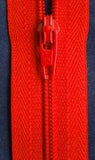 Z0240 YKK 51cm Flame Red Nylon No.3 Closed End Zip - Ribbonmoon