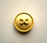 B10998 13mm Metallic Gilded Gold Soft Sheen Shank Button - Ribbonmoon