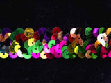 SQBRAID56 21mm Multi Coloured Elasticated Stretch Sequin Braid - Ribbonmoon