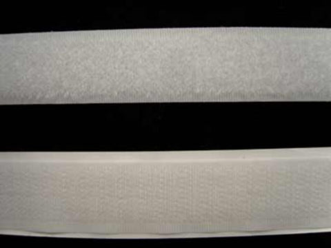 HL03 20mm White Hook and Loop Fastening Tape, Adhesive Backed Hook Side - Ribbonmoon