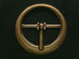 BK003 36mm Diameter Antique Brass Metal Buckle - Ribbonmoon